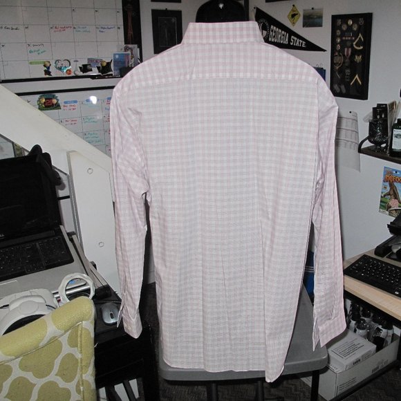 Sized 18.5 - 34/35 - 2XL MensMichael Kors Regular Fit AirSoft Cotton Dress Shirt - Picture 7 of 12